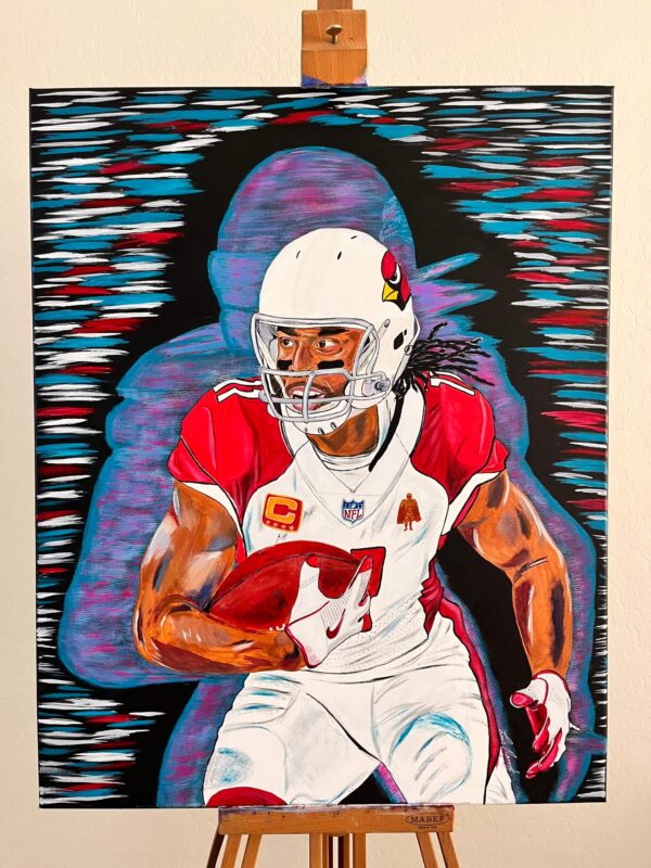 Larry Fitzgerald Man of the Year acrylic original painting