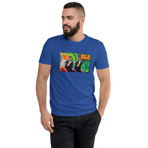 mens fitted t shirt royal blue front 649bc4b393548