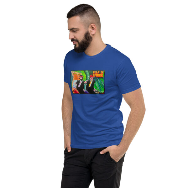 mens fitted t shirt royal blue left front 649bc4b393c1c