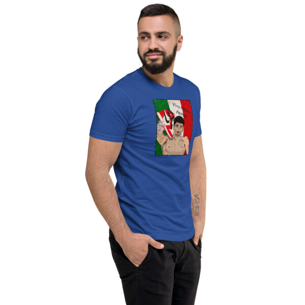 mens fitted t shirt royal blue right front 647e439482ce7