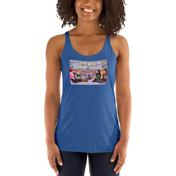 womens racerback tank top vintage royal front 6480e17a0cea9